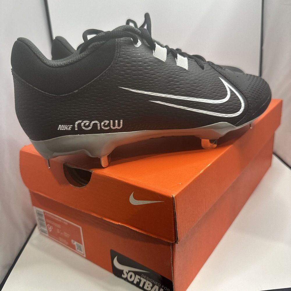 Nike Hyperdiamond 4 Pro Softball Metal Cleat - Women's Sz 9.5 - Black CZ5920-005
